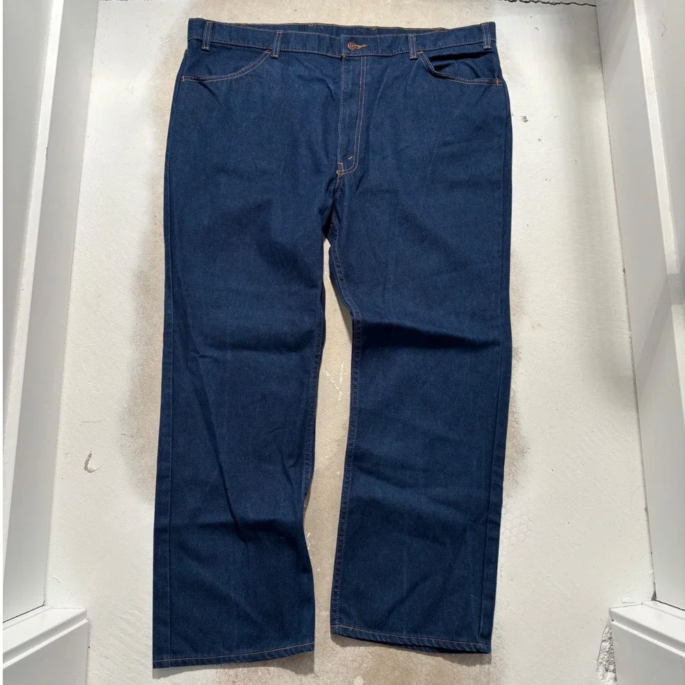 Vintage Levis For Men Orange Tab Skosh More Comfort Jeans Dark Wash 44x30 USA